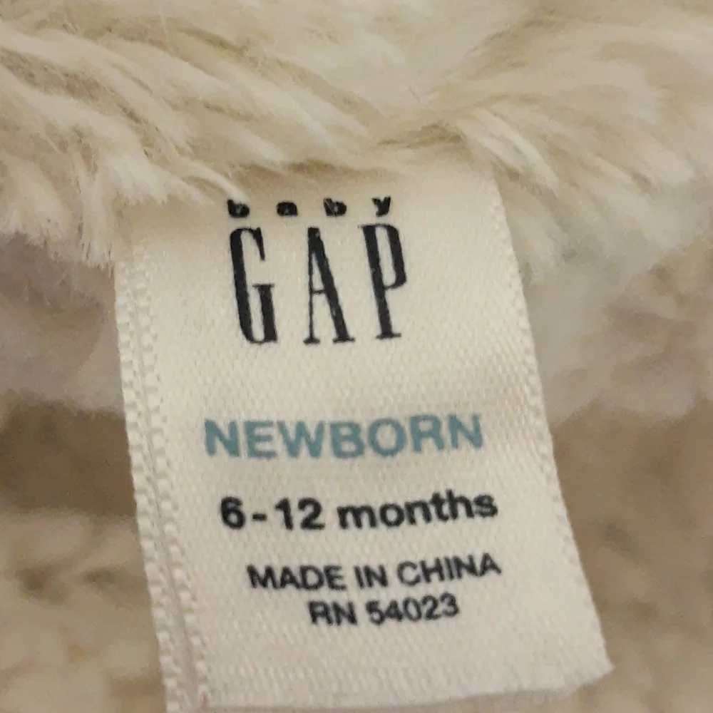 Baby Gap Logo Sherpa Lined Zippered Hoodie Jacket 6-12 mos